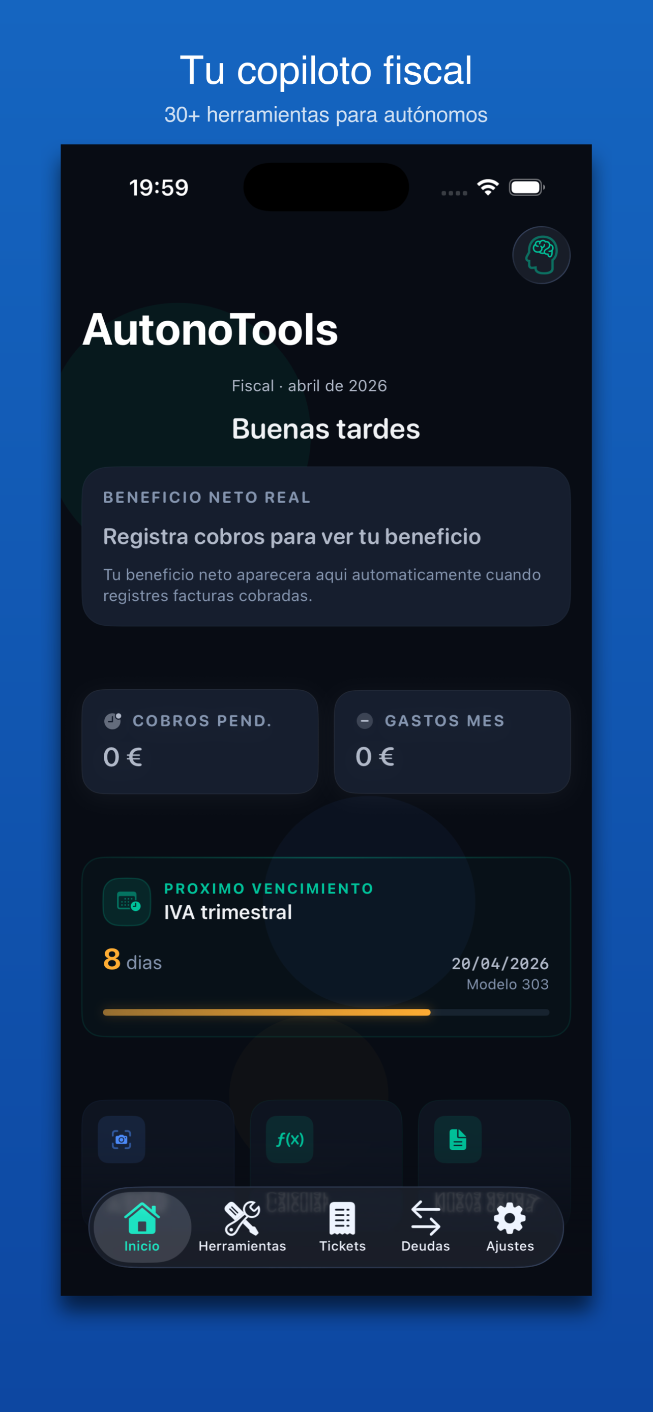 AutonoTools — Dashboard principal