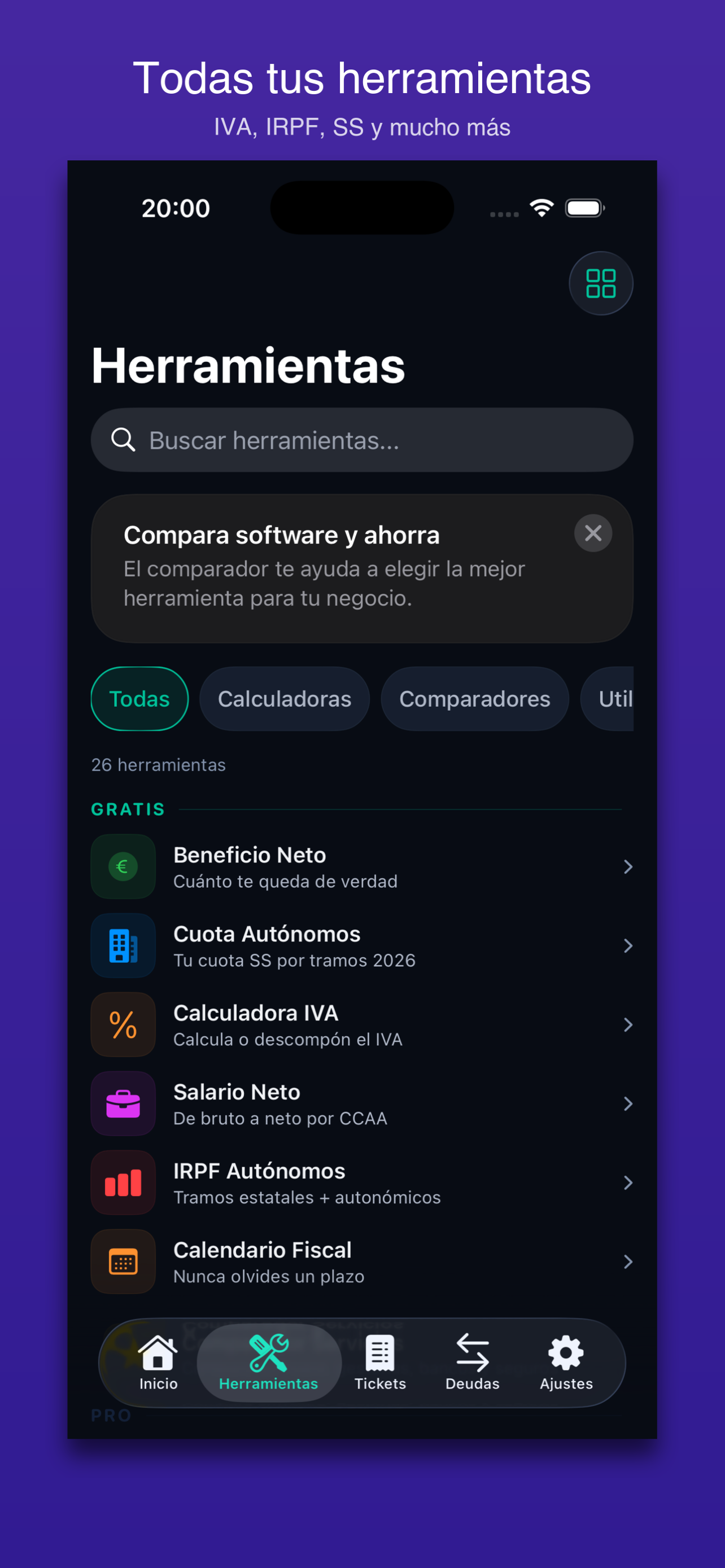 Catálogo de herramientas fiscales
